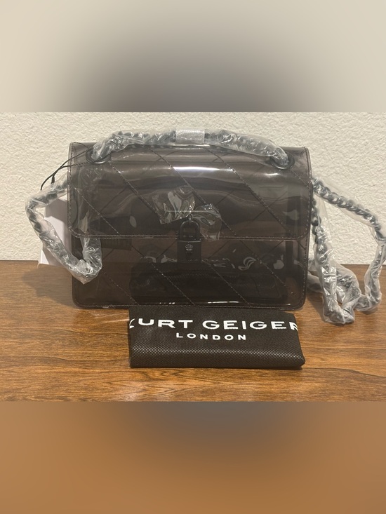 Kurt Geiger Handbags - Kurt Geiger Black Jelly/Clear Crossbody with Chain Strap